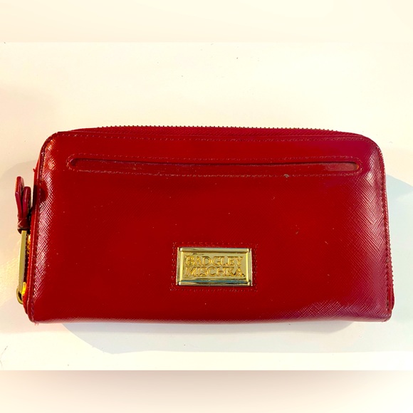 Red Badgley Mischka wallet gently used - Picture 1 of 5